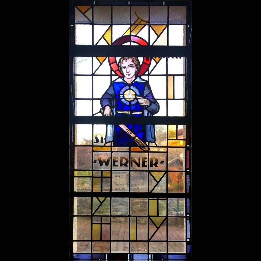 Wernerfenster in der Pfarrkirche von Damscheid, 1959
